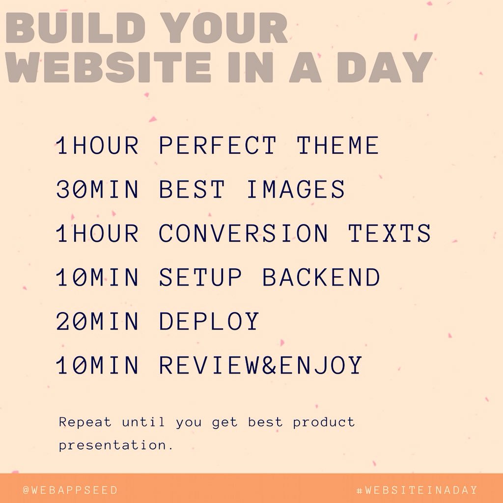 webappseed's tweet photo. How to #build and #launch your #product faster than a day. #websitebuilder #webappseed #websiteinaday #wordpress #php #photography #fastdelivery #timeismoney #bootstrap #entrepreneur #nomad #tech #automation https://t.co/YuYAbbFlVe