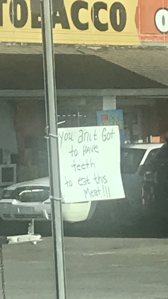 Abigail_Grace's tweet image. I saw this gem while driving somewhere in middle Tennessee. 🍖👩🏻‍🌾 #ughh #nothankyou #keepondriving