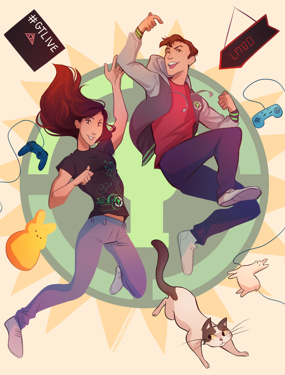 m7angela's tweet photo. #GTLive @CordyPatrick @MatPatGT Made this fanart to congratulate you guys on 10M subs~! https://t.co/MVb70qHcCp