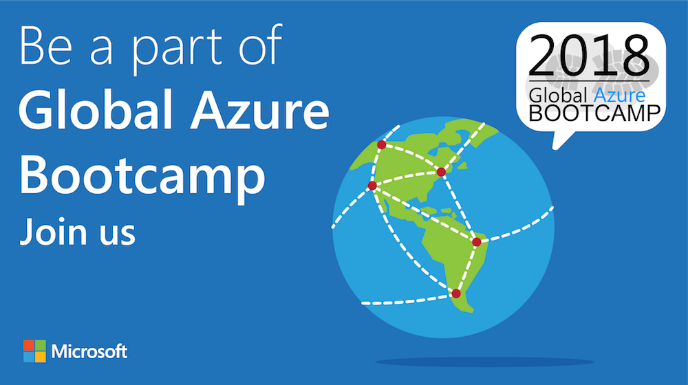 Azure's tweet photo. Tomorrow! #GlobalAzure Bootcamp is kicking off around the world! Where are you attending? https://t.co/3QY4qCCsyi https://t.co/tyRhqAGJQP