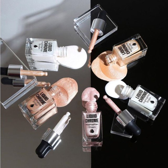 glowcosmeticsau's tweet photo. Glow for days with Barry M's Liquid Chrome Highlighter Drops ✨ Mix it with foundation, use it alone or on the body for ultimate radiance - all shades are available in-store and online now! 🙌😍 #makeupaddict #glowcosmetics #makeup #cosmetics #beauty https://t.co/pbwtB7OyhR