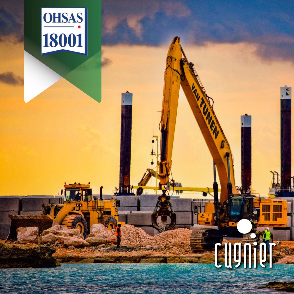 #ConstructionIndustries need to maintain high-level of safety standards #Cugnier performs consulting services for implementing an efficient #ManagementSystem in #Security and #OperationalHealth  to obtain certification in #ISO18001 and ensure safety to #ConstructionWorkers.