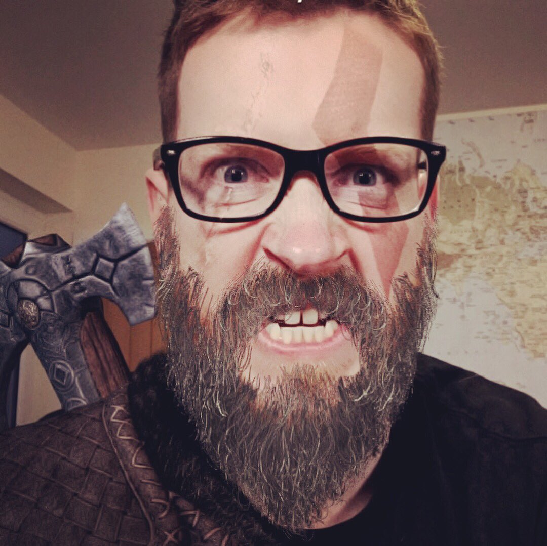 daysofftweets's tweet photo. It got off to a bit of a bumpy start (stupid cam link!) but our first stream was fun! Also, this is what it would look like if Phil could grow a beard godofwar #daysofftwitch #streamers #newbies #gameplay #singleplayer #multiplayer #youtube #gaming #twitch https://t.co/ceLAHj7Bye
