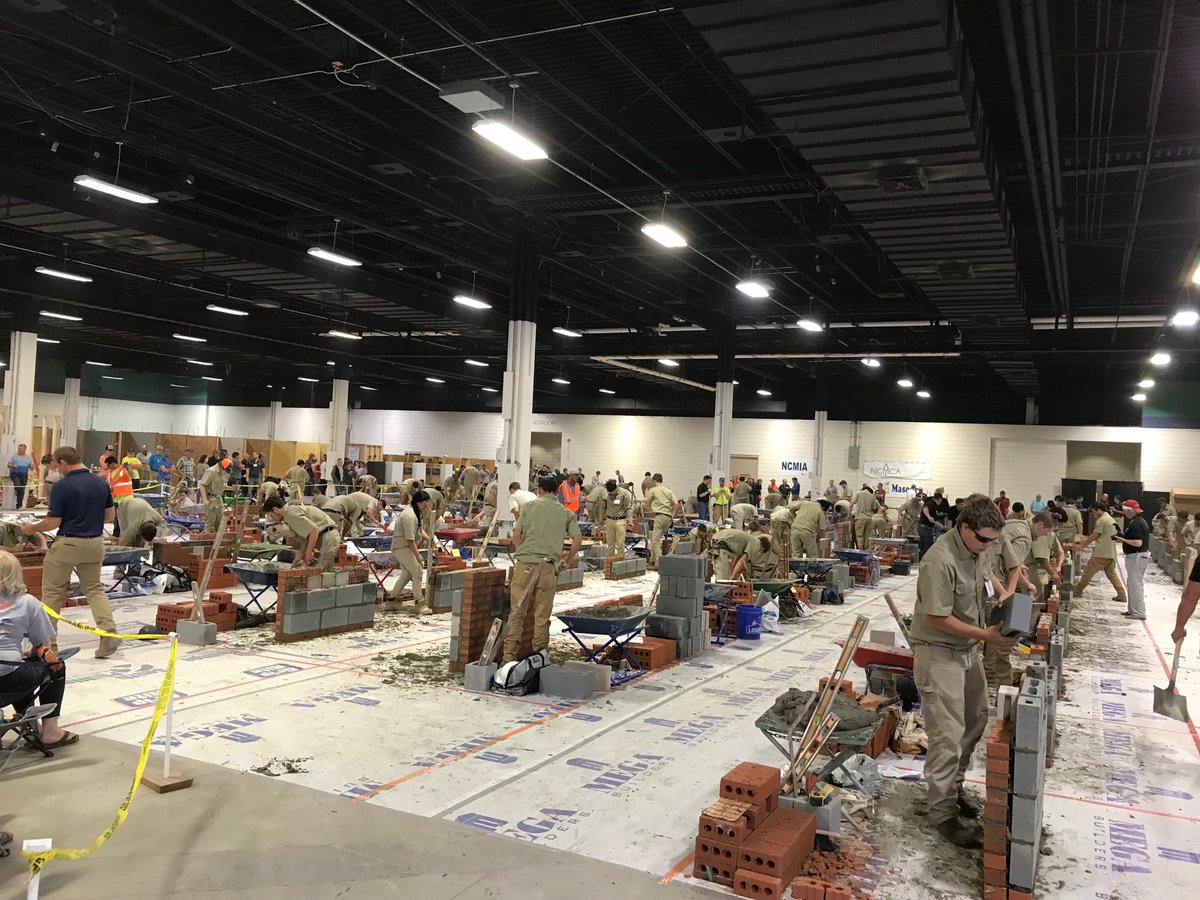 rcoyne12's tweet photo. Thank you NC Masonry Instructors and the @NCMCA for letting @SPECMIX  assist at the masonry skills event this week. Excellent teachers helping making our students keeping the #masonry industry strong. https://t.co/cSfcu3T425