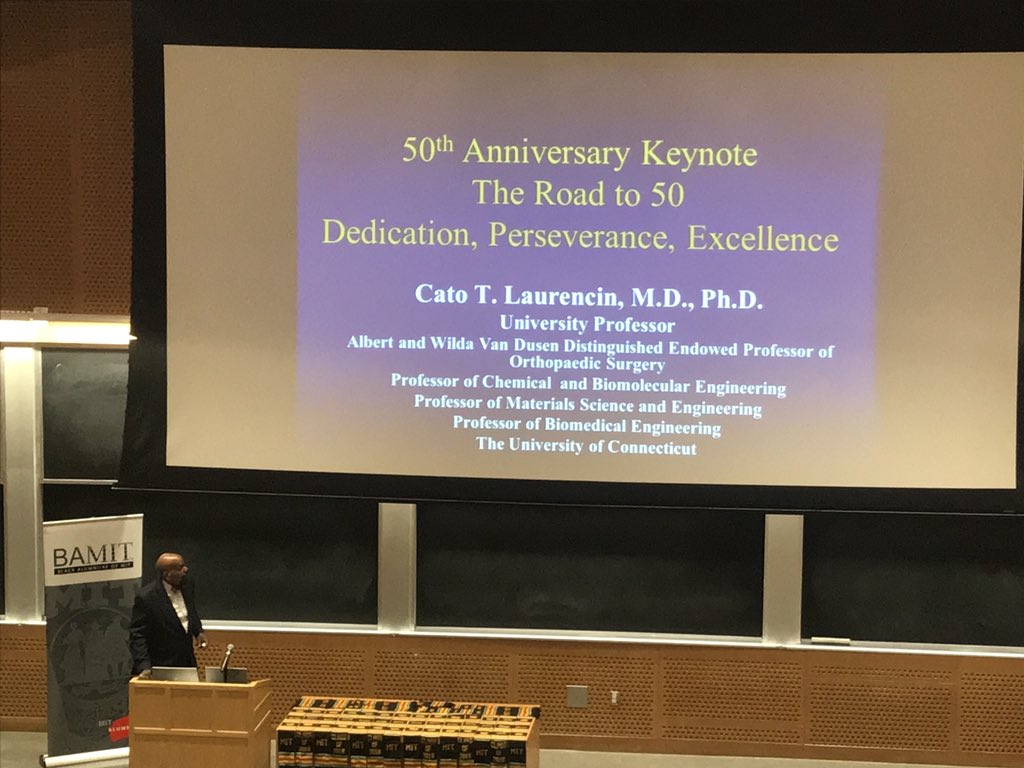 Listening to Dr. <a href="/CatoLaurencin/">Cato Laurencin</a> deliver Keynote Address at MIT Black Grad Celebration. #BAMIT #MIT #BlackMDPhD #ReallySmartBlackDude