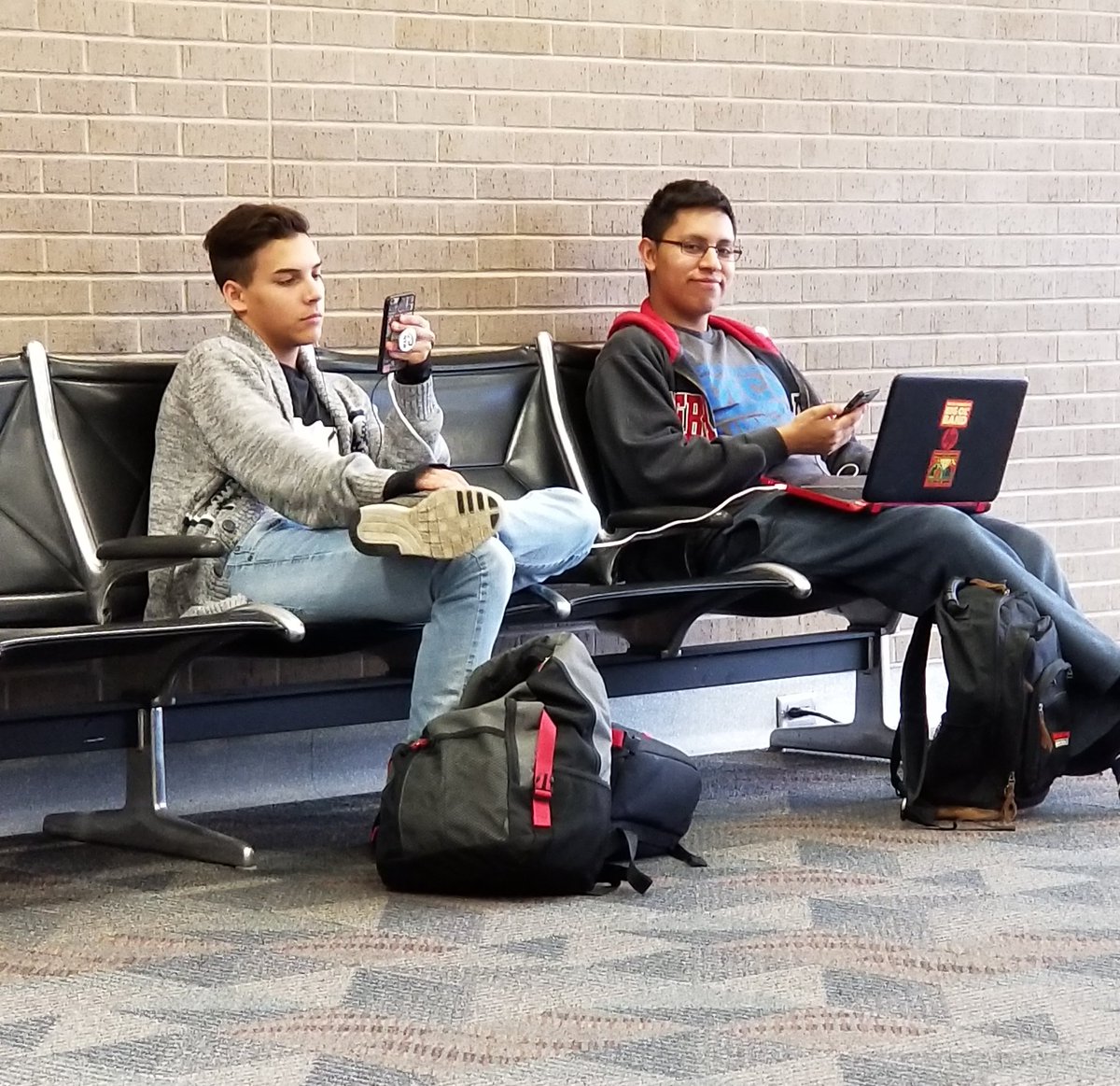 OPS_BensonDECA's tweet photo. #businessbunnies all business... as we wait for a tire change on our airplane. @OPS_BensonHigh https://t.co/KtgrK8AMWx