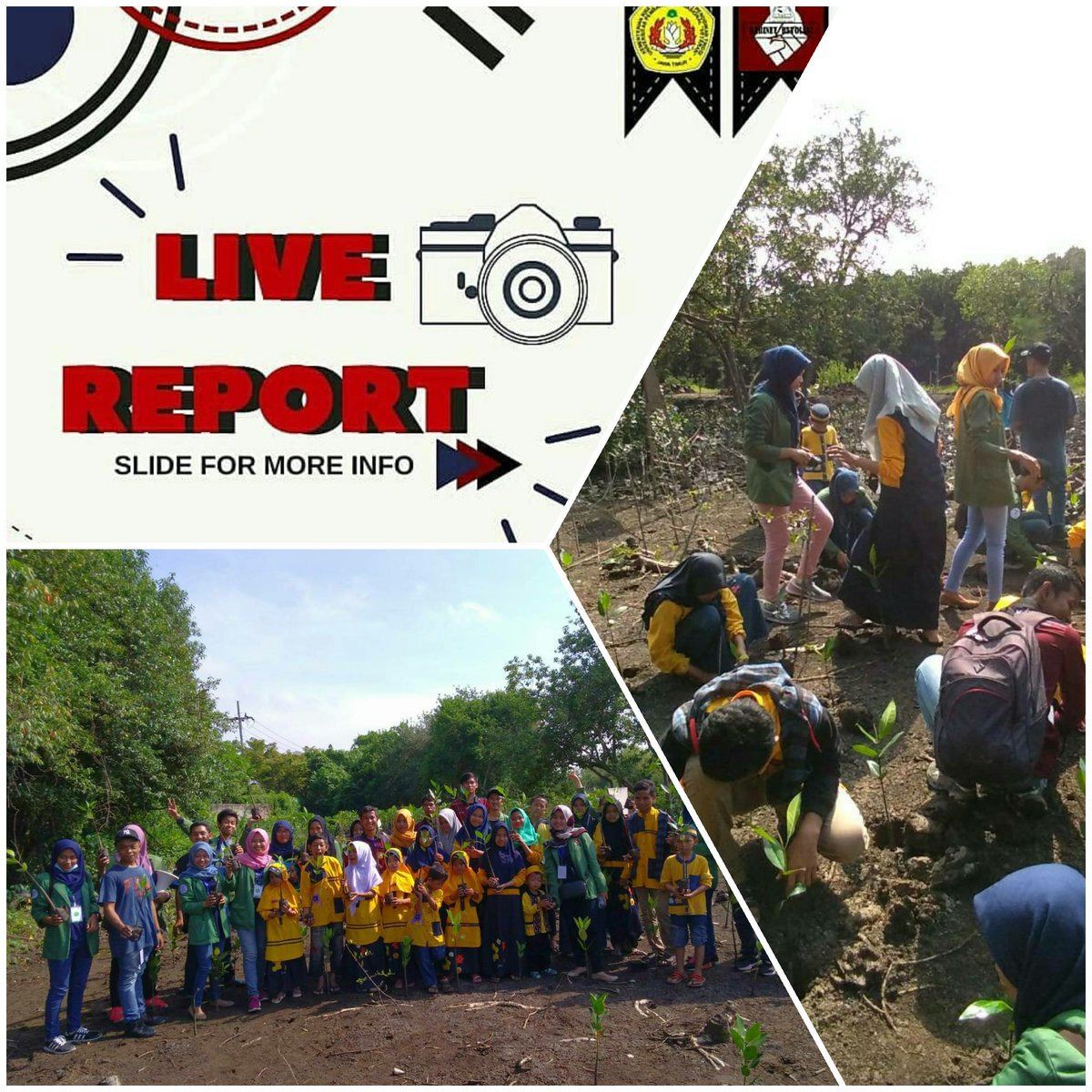 [LIVE REPORT]
 
Telah berlangsung penanam 100 bibit pohon mangrove di
Ekowisata Mangrove Wonorejo yang dilaksanakan oleh HIMAKOM x UKMR UPN "Veteran"  bersama yayasan panti asuhan Al-Bisri 

#SALAMREVOLUSI
#HIMAKOMREVOLUSI
#HIMAKOM2018