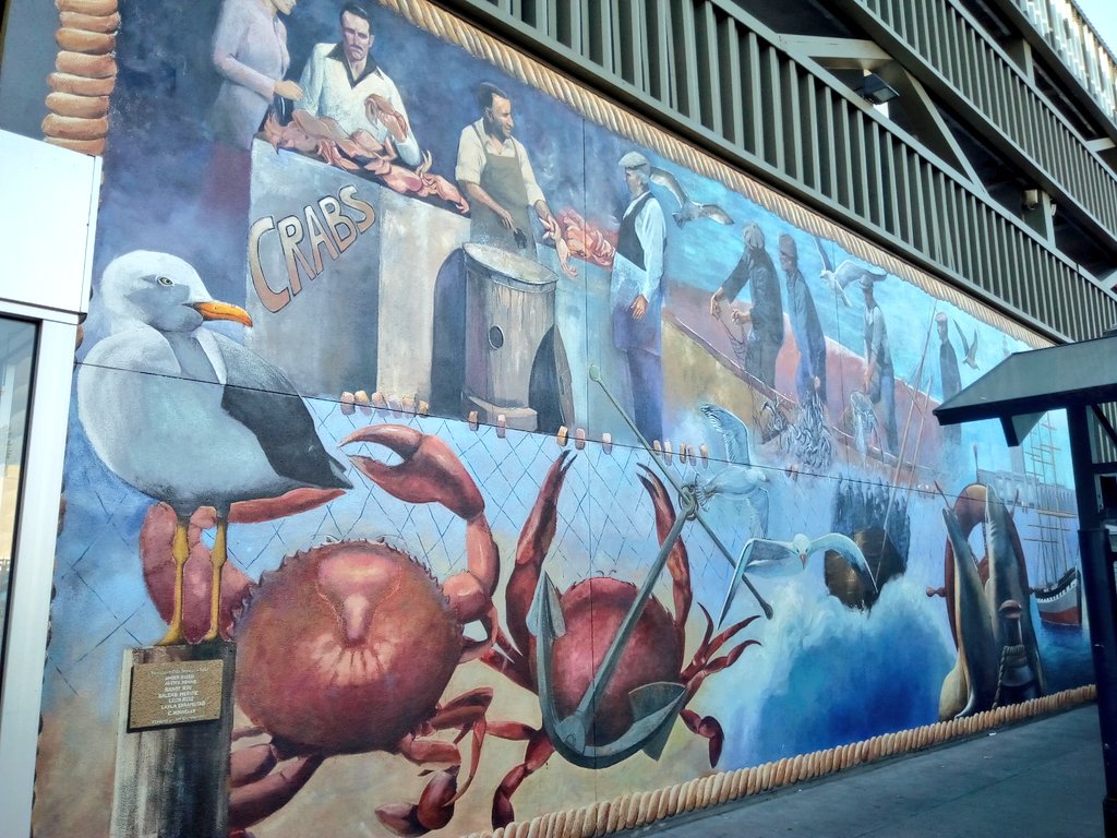 natpackertravel's tweet photo. Some very fitting #streetart for #fishermanswharf. #streetartchat #USpacker https://t.co/nUosxsot64