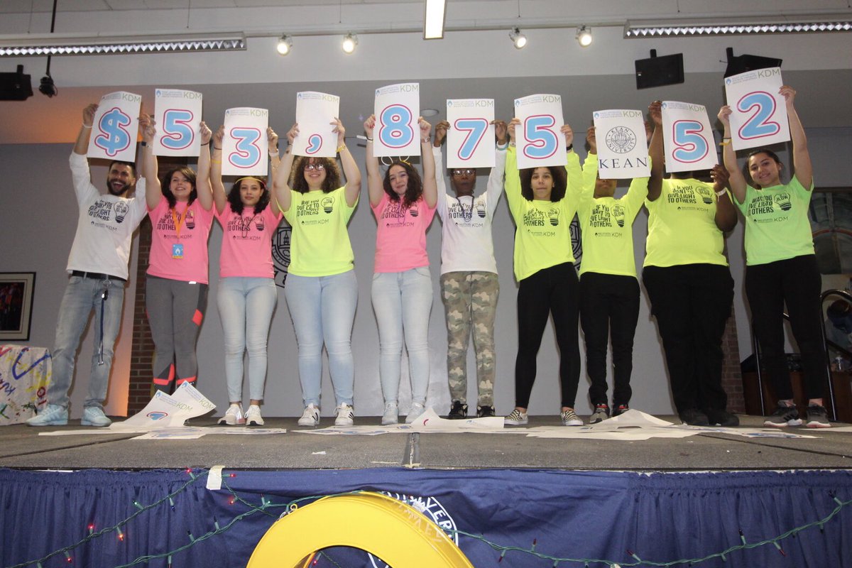The <a href="/KeanUniversity/">Kean University</a> community raised $53,875.52 #ForTheKids at <a href="/ChildrensSpecNJ/">@ChildrensSpecNJ</a> through #KeanDanceMarathon #KDM #FTK #KeanPride.