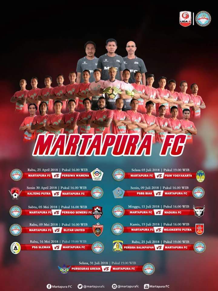 Jadwal Martapura FC liga 2