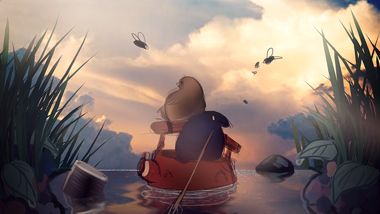 FlightyFelon's tweet photo. Art is off to the races for the #LDJAM #LDjam41 #nmmjam
With @qkjosh
Two little birbs and a kettle on an adventure :) https://t.co/T5jKV13PtW