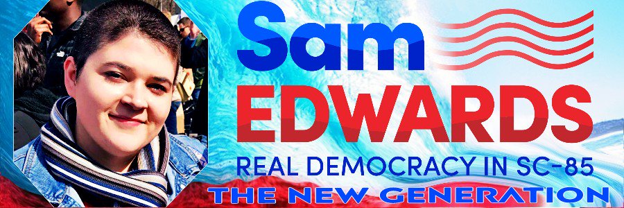 ThePrettyEdge's tweet photo. Meet and FOLLOWโ the next generation of our leaders. R/T
โฌ๏ธ๐โฌ๏ธโฌ๏ธโ
Sam Edwards
@VoteSamEdwards
Official candidate for SC House District 85. Local activist ready to run. ๐๐ฅ Show Up | Do Good | Donโt Quit | She/her/hers
#VoteSamEdwards #SMACKTheRedOut https://t.co/U1gKqwbaha