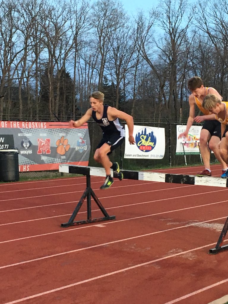 trackWCHS's tweet image. Jesse Bingamon in the steeplechase