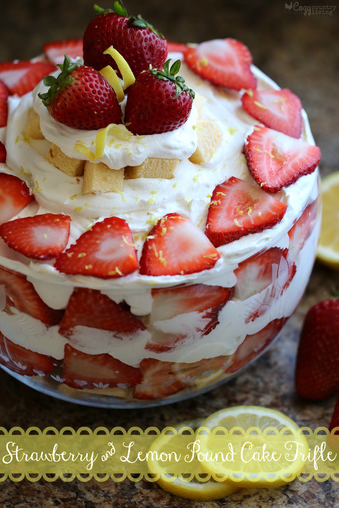 Delicious Strawberry &amp; Lemon Pound Cake Trifle!

Perfect dessert to get you in the mood for Spring!

cozycountryliving.com/strawberry-lem…

#springtime #strawberries #yummydesserts