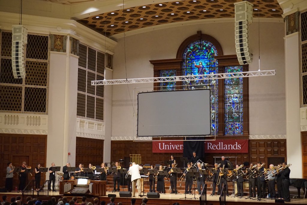 inttrbfestival's tweet photo. #FlashbackFriday to the 2017 ITF! Here is the massive Cramer Choir, an ensemble of invited university faculty, performing under the baton of Per Brevig. You can look forward to concerts like this and more at the 2018 ITF in Iowa! #itf2018 #trombonefest2018 #iowa2018 #trombone https://t.co/GiaRf0R0qo