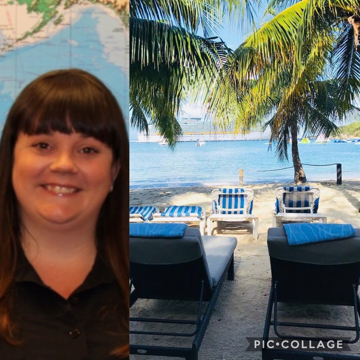 FCMicMacMall's tweet photo. Meet Emily! 
She’s our very own #cruise #expert with 14 years of #travel industry knowledge under her belt! This is a recent photo from her cruise with @RoyalCaribbean at one of her all time favourite #ports #labadee 🚢

https://t.co/VdPM9KwMNr https://t.co/Un0ptDMGaX