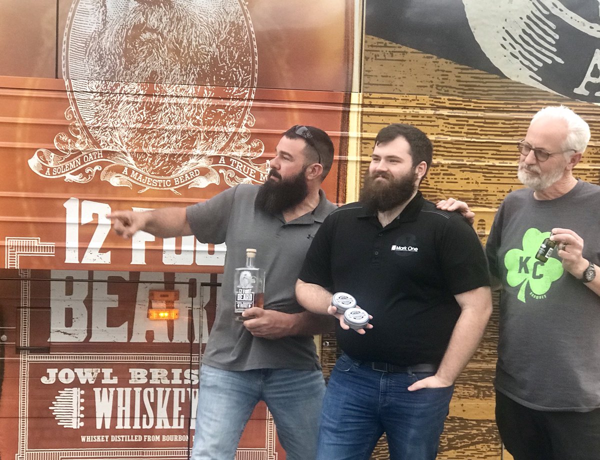 BrownesIrish's tweet photo. Check out the @12FootBeard bus, the bearded men and new @KCShaveCo Bourbon beard oil... all at Brownes on Saturday https://t.co/qlCJ3wTT8e