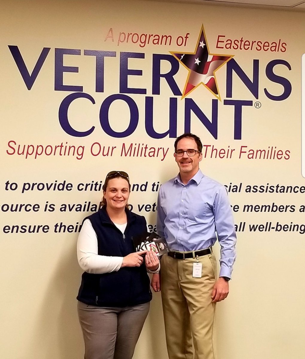 OCValor's tweet image. Always great to connect with Veterans Count.  Donation will help some Veteran families with some food gift cards.