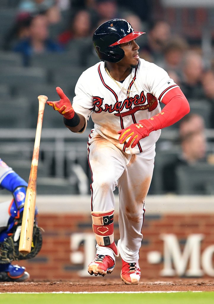 According to Statcast, the 1st-inning HR by Ozzie Albies came on a 99.6 MPH fastball from Noah Syndergaard.

That's the fastest pitch taken deep in MLB this season.