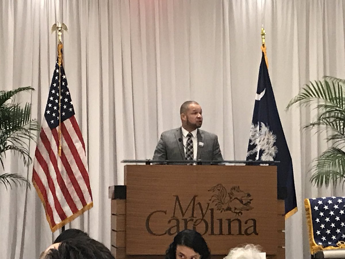 SCHouseDems's tweet image. .@MPowersNorrell and @repjohnrcking firing up Democrats at the @scdp Blue Palmetto Dinner!