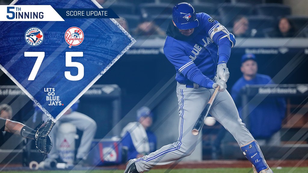 BlueJays's tweet photo. Halfway home and everybody's feeling hitterish. #LetsGoBlueJays https://t.co/JjM6QJHwJY
