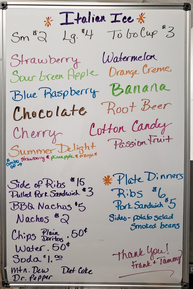 frozenscoops1's tweet photo. Sat. 4/21/18 from 12-5. Located on 172 County Road 430 - the VFW road at Morley. #italianice #babybackribs #yummygoodeats #morleymo #semo https://t.co/u2FFBAPXfV