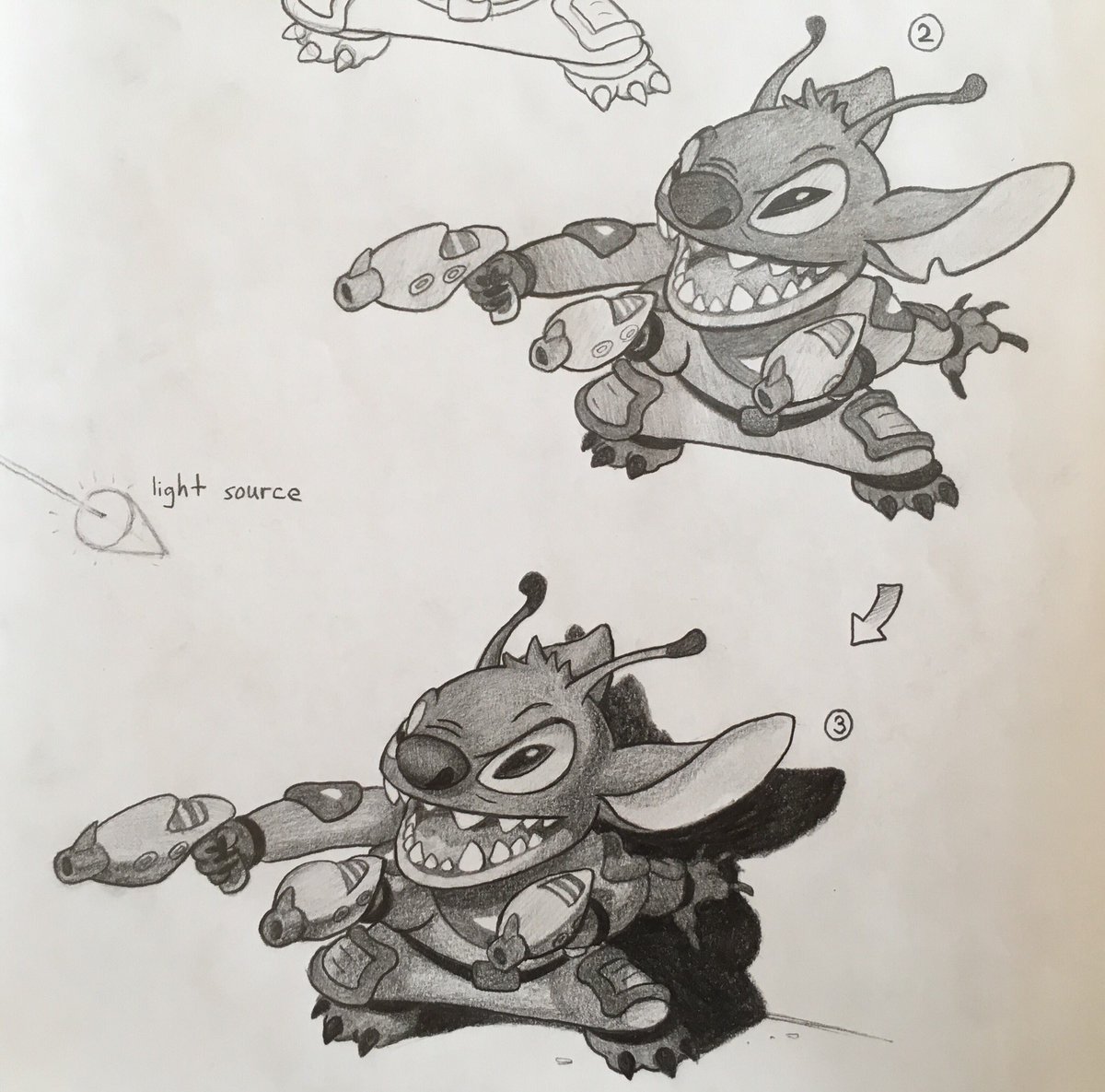 Atelier K No Twitter 描き方シリーズno 6 スティッチ Stitch Anmation Disney Pixar スティッチ アニメ イラスト お絵描き Drawing Art アート Banddessinee 漫画