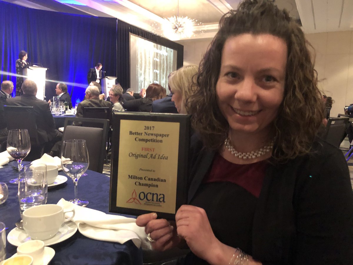 ChampionEditor's tweet photo. @Milton_Champion’s Summer Road Map: 50 things to do in #MiltonON takes top honours in the Original Ad Idea at the @OCNAAdReach #BNCAwards https://t.co/x6Q4pokvSQ