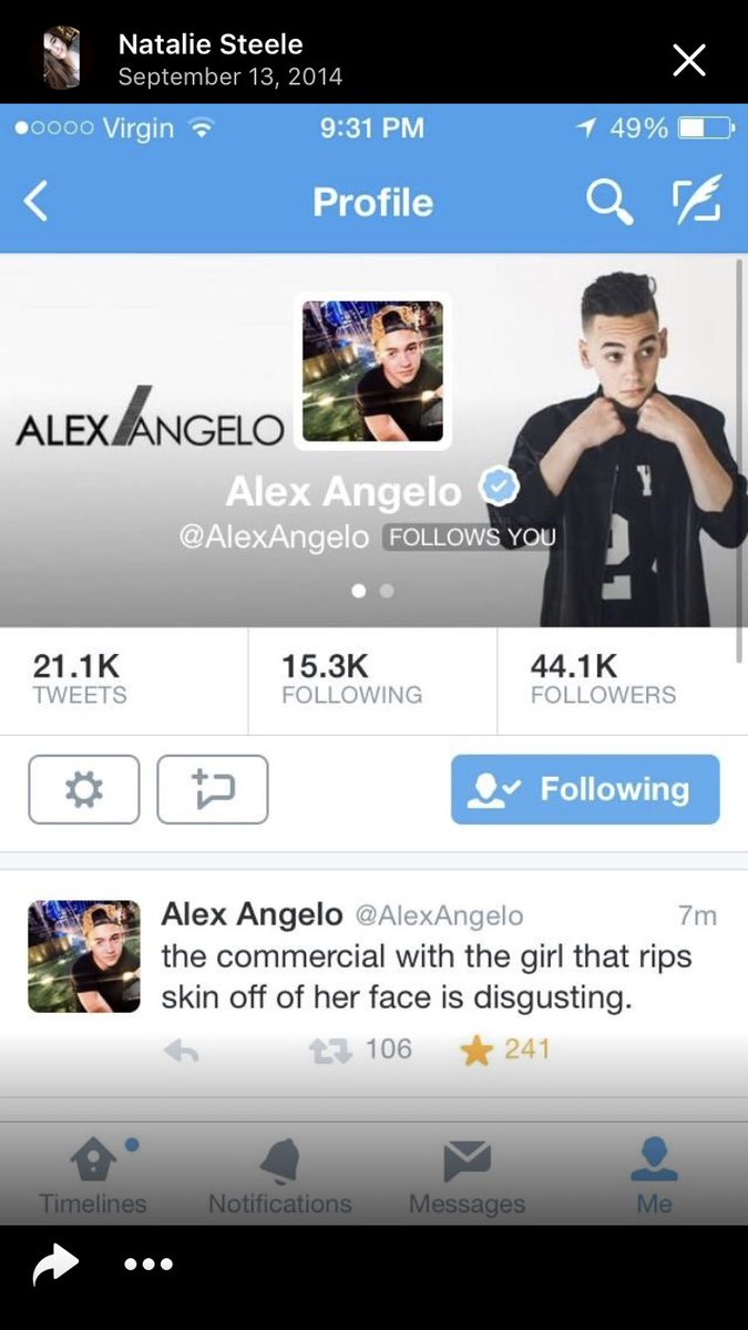 natalie_ann19's tweet image. #DMmeALEX I found this screen shot the other day 😂😂 2014 was a little bit ago @AlexAngelo