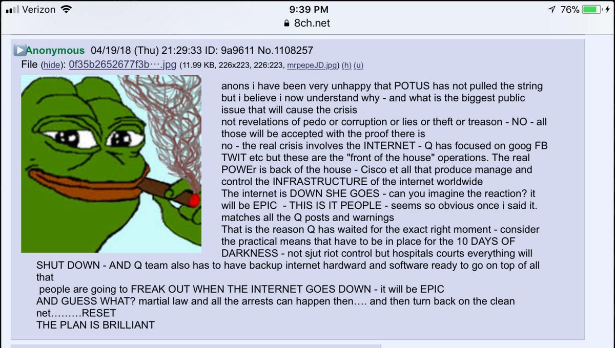 Targetxreport's tweet image. This makes perfect sense..please read #Qanon8chan #TheGreatAwakeing #Qanon8chan #qanon #TheStormHasArrived #FollowTheWhiteRabbit #qanon #DeepStateInPanic #DrainTheDeepStateSwamp #WhereWeGoOneWeGoAll #TheStormIsUponUs #Patriot
