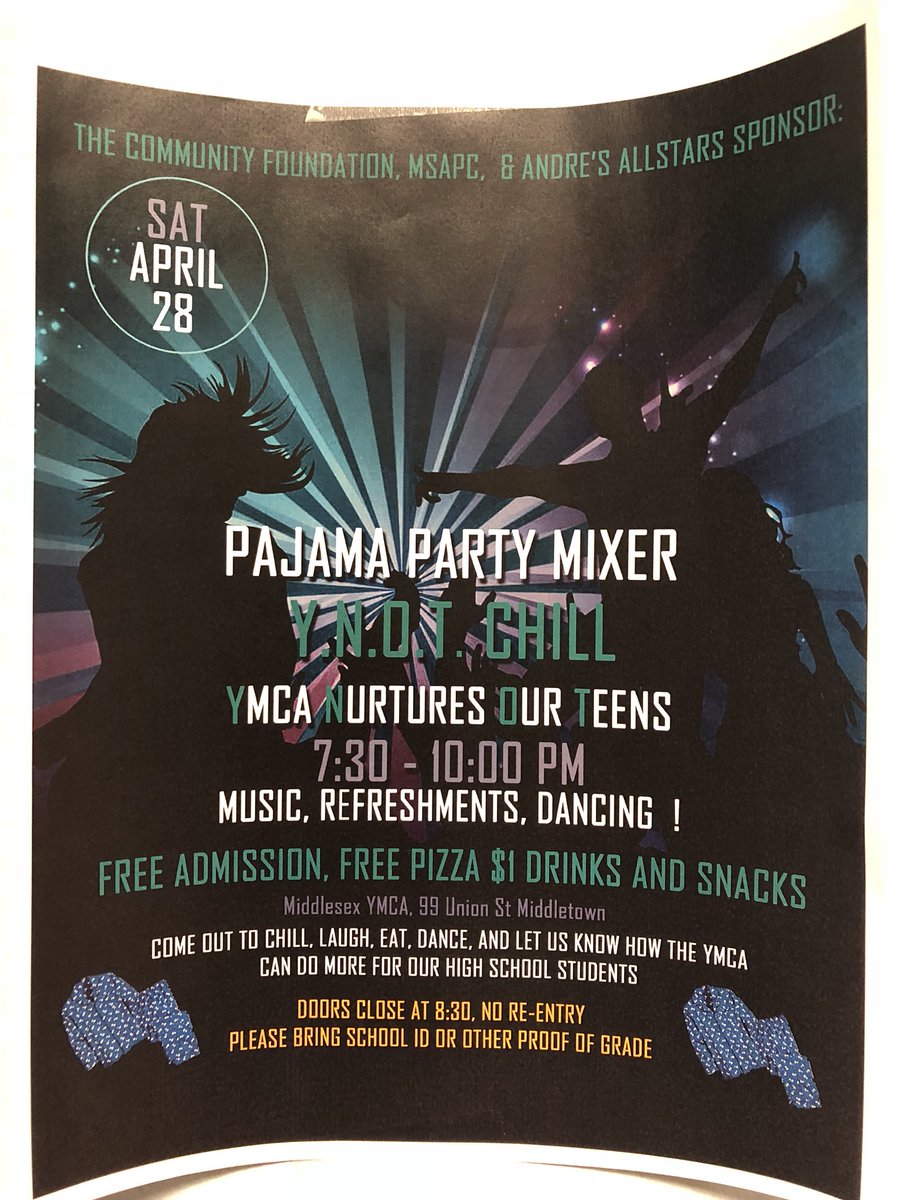MiddletownSADD's tweet photo. Happening next Saturday at the YMCA!! https://t.co/9ifWObsB77