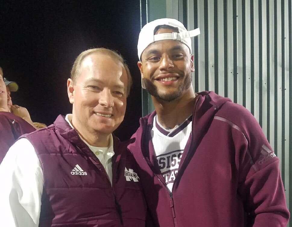 MSU President Mark Keenum and Dallas Cowboys quarterback Dak Prescott reconnected tonight during Super Bulldog Weekend. Dak remains incredibly loyal to his alma mater. Both are looking forward to seeing the changes new Bulldog Head Coach Joe Moorhead bring to our football team.