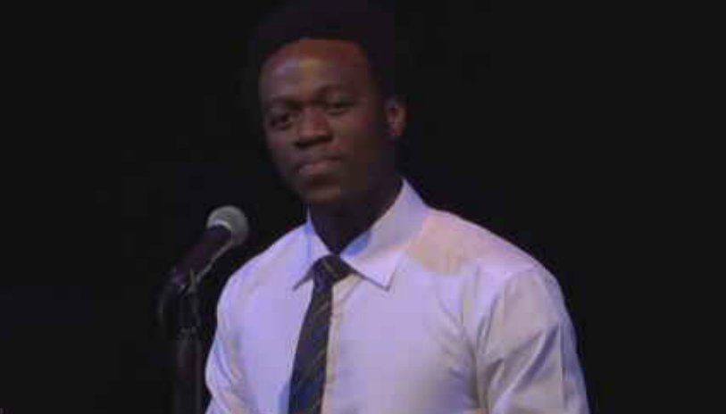 DanMcKATU's tweet photo. You could call it "poetic justice" for 19 year old Allan Monga. He had to fight for his #RighttoRecite after the @NEAarts said he couldn't compete in the @PoetryOutLoud National Finals, due to his status as an asylum seeker from Zambia. How he won the case on @WGME https://t.co/cpqcjU1gly