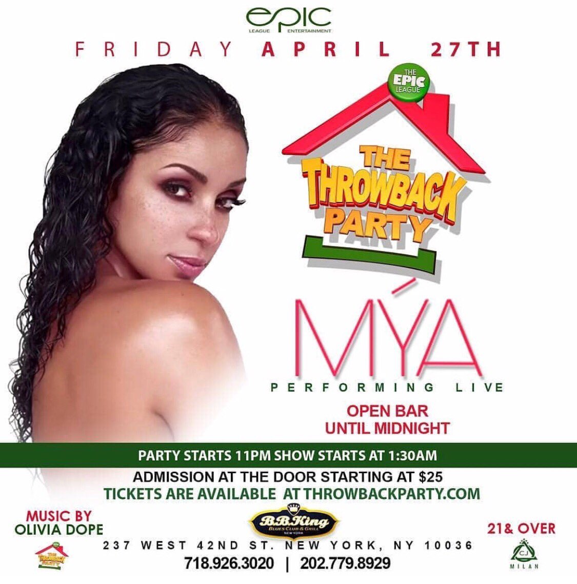 MYAPLANET9's tweet image. Can’t wait to rock with you #NYC #FridayNight 4/27 at #BBkings for #thethrowbackparty &amp;amp; live performance!!! 🎶🎤🔊💃🏾🎉🎉🎉 Tickets available at throwbackparty.com / Details on MyaMya.com/events #Mya #Planet9 #myaplanet9 #newyork #ny #20thAnniversary