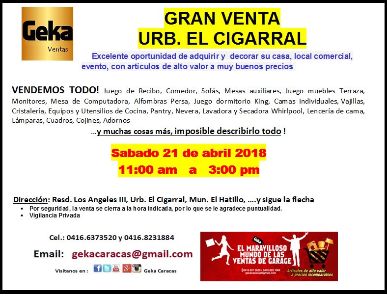 GekaVentas's tweet photo. Te esperamos! https://t.co/PSAPYpV12G