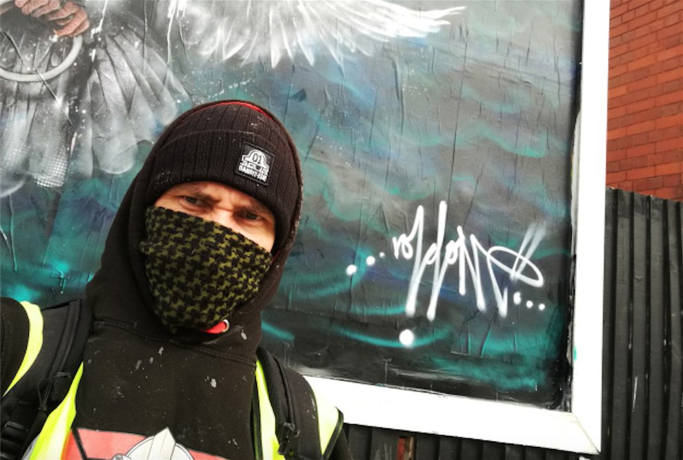 IAmBirmingham's tweet photo. #Birmingham guerrilla artist #VoidOne hijacks city billboard with Syria protest message - https://t.co/MPlyVRfkQS https://t.co/B6SohaXQv1