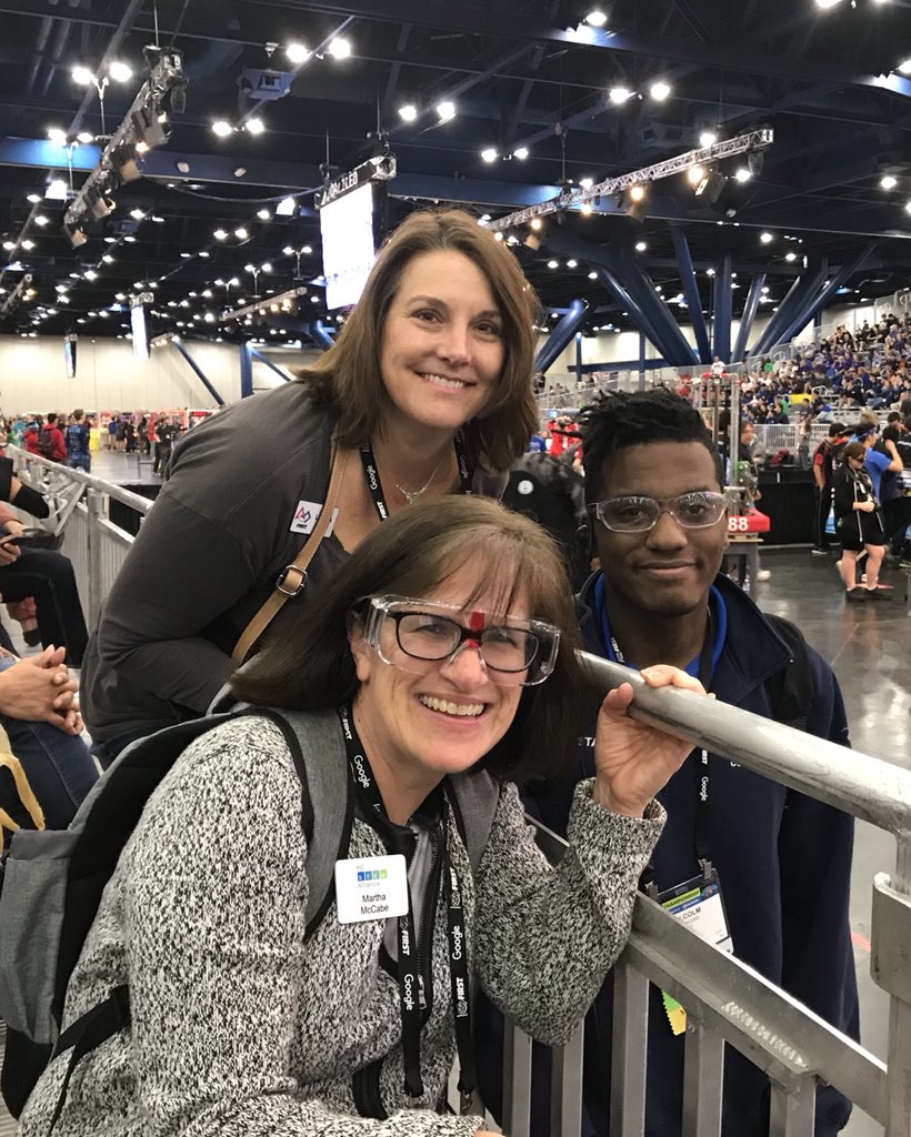 STEMKC's tweet photo. @FIRSTweets World Champs is the best when you can connect with #KCEZ @FRCTeams mentors #morethanrobots https://t.co/Axo2fmzRbs