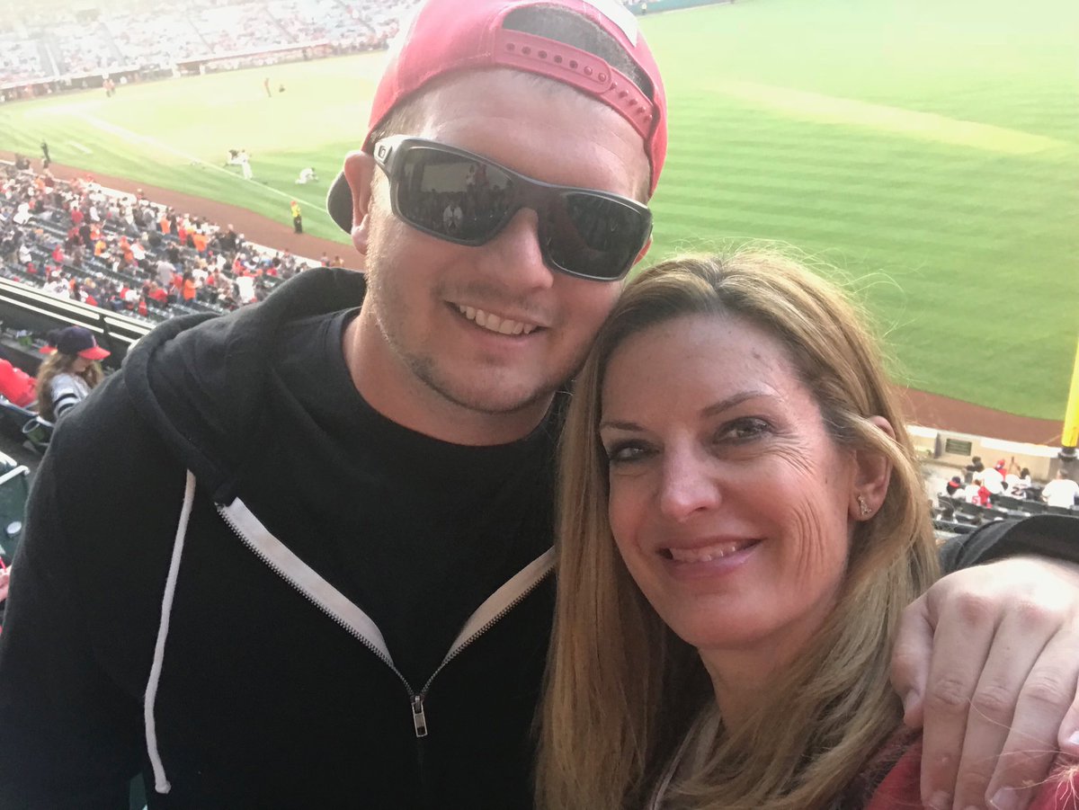 sportsmom41's tweet photo. Mama and son night #AtTheBigA #GoAngles https://t.co/rsV2zJInH4