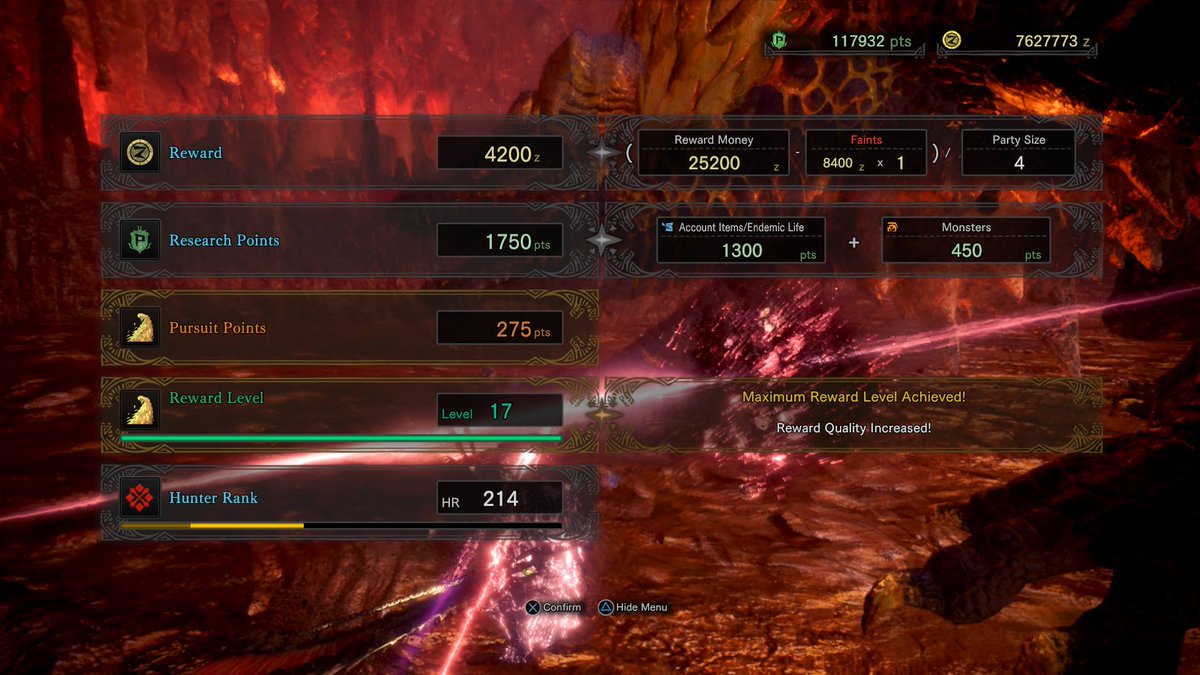 Toro Always Aim To Max Out The Reward Level For Kulve Taroth The Different Between Lv16 And Lv17 Seems To Consistently Be 2 Extra Rewards For Lv17 Which Is Important