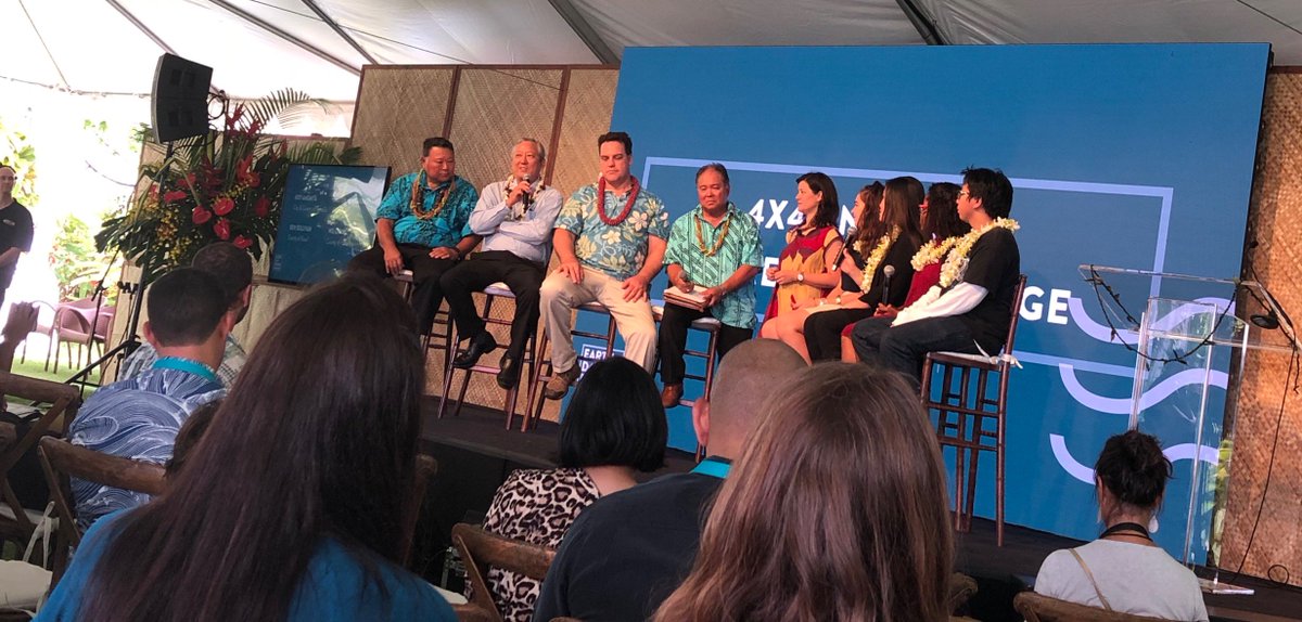 HIGreenGrowth's tweet photo. County officials and youth leaders dialogue on achieving Hawai'i’s clean energy and sustainability goals. @elementalexcel @CountyofMaui @HonoluluGov #kauaicounty #hawaiicounty #earthdaysummit #AlohaEnergy #AlohaChallenge https://t.co/kw5Xqqjy97