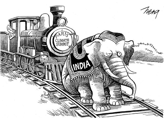 ramgopaldass_77's tweet photo. @mediacrooks @nytimes And not to forget another sick cartoon by the pigs of NYT that portrayed India as an elephant stalling a train depicting climate change talks after India took a tough stand in the climate talks in Paris. These NYT crooks are habitual offenders when it comes to targeting India... https://t.co/gJiFPrHhJR