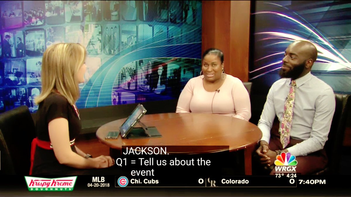 TroyFest's tweet photo. TroyFest committee members Shelia Jackson and Willie B. Williams spent this afternoon in Dothan promoting the festival on WTVY-TV with News Anchor Alison Lorraine! #troyfest2018 @WTVYNews4 @alison_lorraine https://t.co/Kpd6eIpQq4