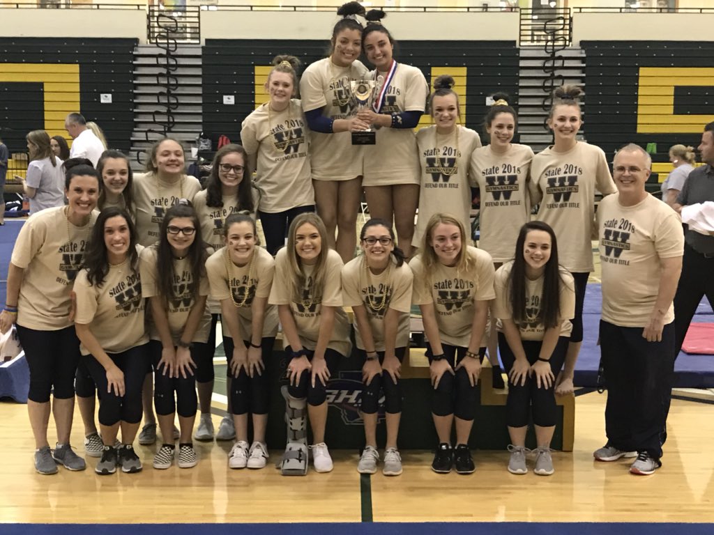 WFHSAD's tweet photo. 2018 State Champs! Back 2 Back!! @OfficialGHSA @mercer_karl @WFHS_Gymnastics @ForsythSports https://t.co/rqeLM8tKbU