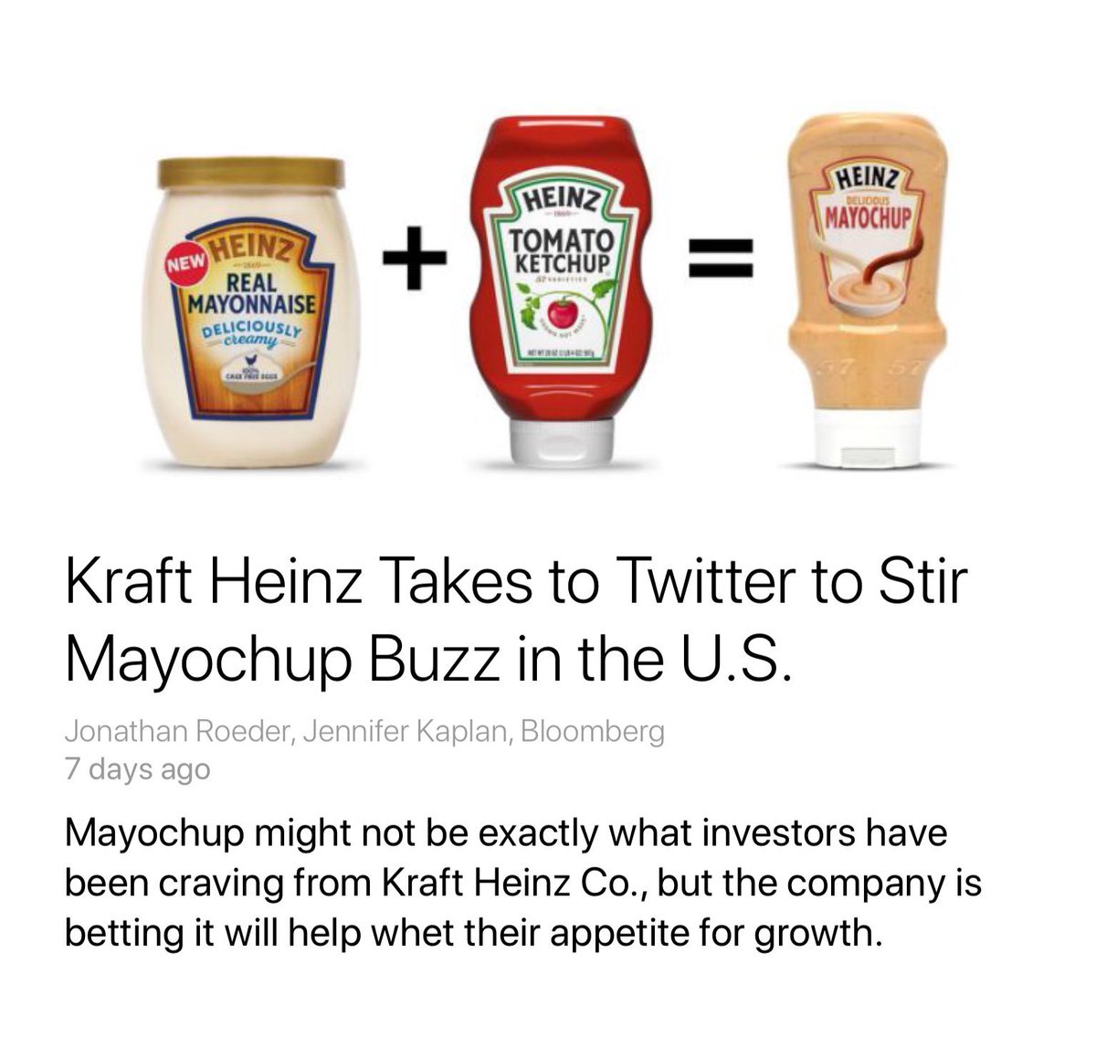 More big bold bets from Heinz!Mayochup