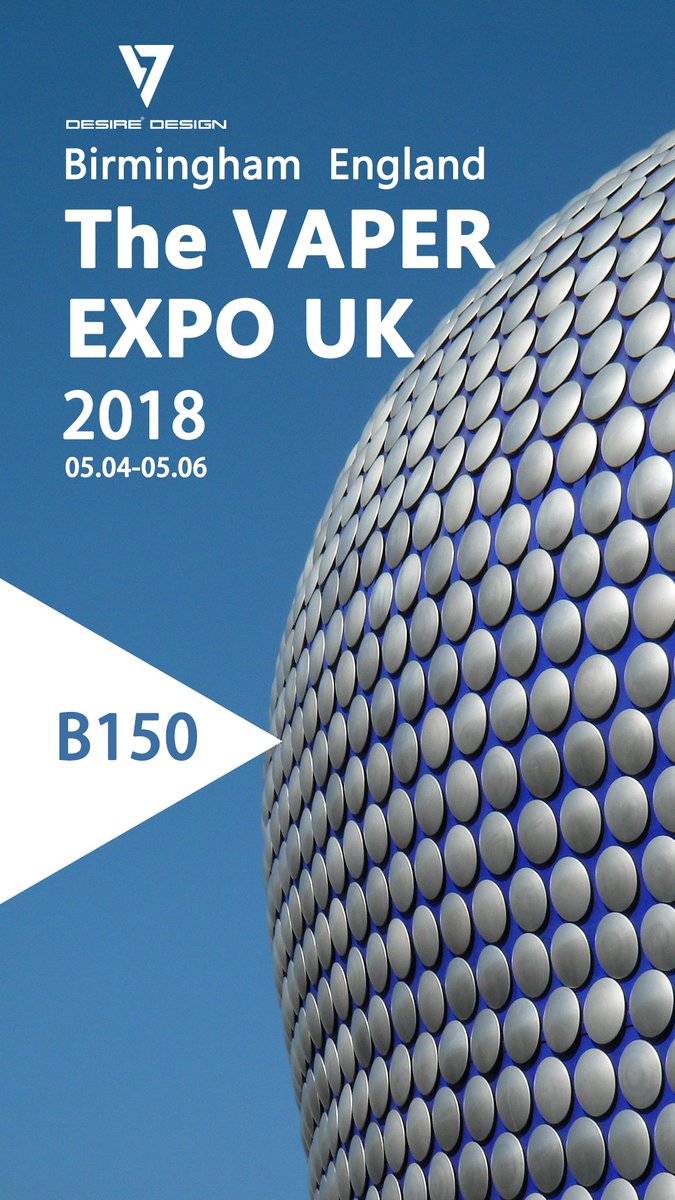 Desiredesirecn's tweet photo. The Vaper Expo UK
From Friday 4 to Sunday 6 May 2018
Venue: NEC Birmingham - National Exhibition Centre
Our booth: B150
Welcome to our booth😊😊😊
#vape #vapelife #vapedaily #vapeexpo #NFC #ThevaperexpoUK #desiredesign #desiredesigncn https://t.co/TXOATYhmVh