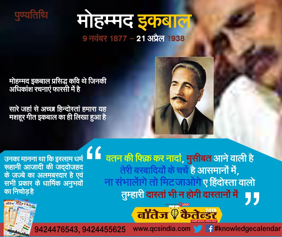 and_research's tweet photo. #MohdIqbal #KnowledgeCalendar #Poet https://t.co/TZ6e0l7YrI
