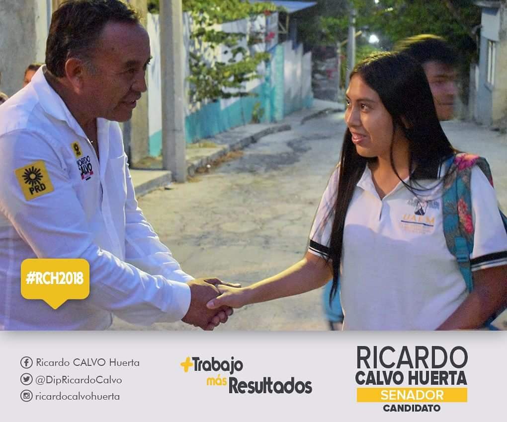 DipRicardoCalvo's tweet photo. Los jóvenes necesitan ser escuchados, y por supuesto  ser protagonistas del cambio que tanto queremos. #RCH2018 #Vota1DeJulio #PRDMásFuerteQueNunca https://t.co/BgUYHgaZzI