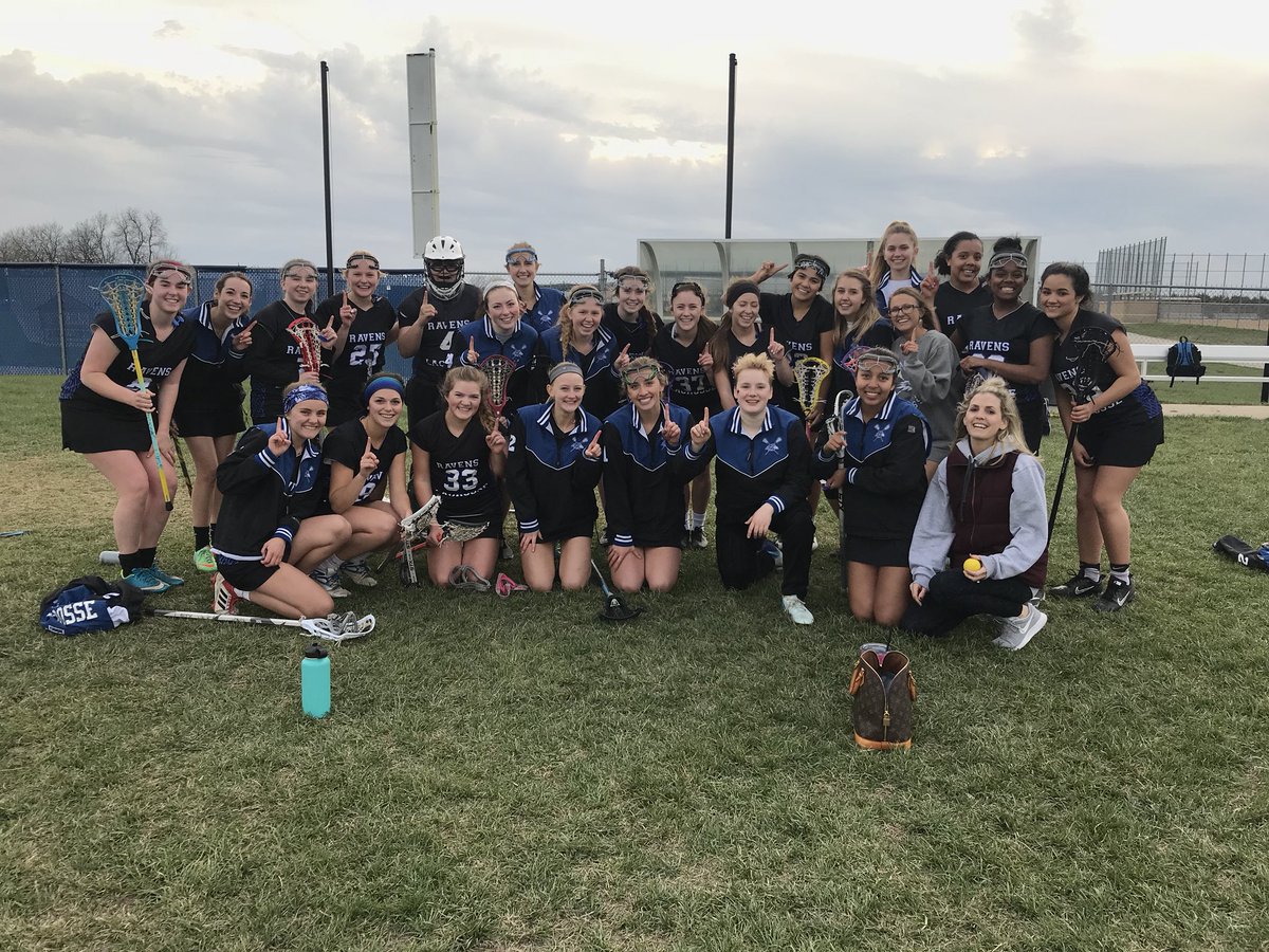 Lady Ravens Varsity take their fourth win tonight! Great job ladies! #RavensLAX