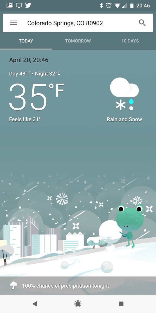 kilpatrickmil's tweet image. What the deal, Colorado?!?!?
Is it safe to assume I&apos;m not cool to put my snow boots away until. . .say. . .August? And then be prepared to pull them out again in October? 

#whatisreallygoingon #schizophrenicweather