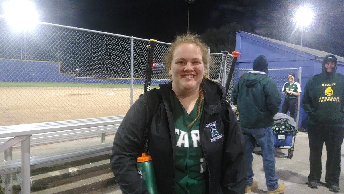 gwfranke's tweet photo. Start senior Bree Bee was all smiles after Spartans beat City League power Bowsher for first time in her career and won 1st Toledo Christian softball tournament @BCSNsports https://t.co/G591VMeoZV
